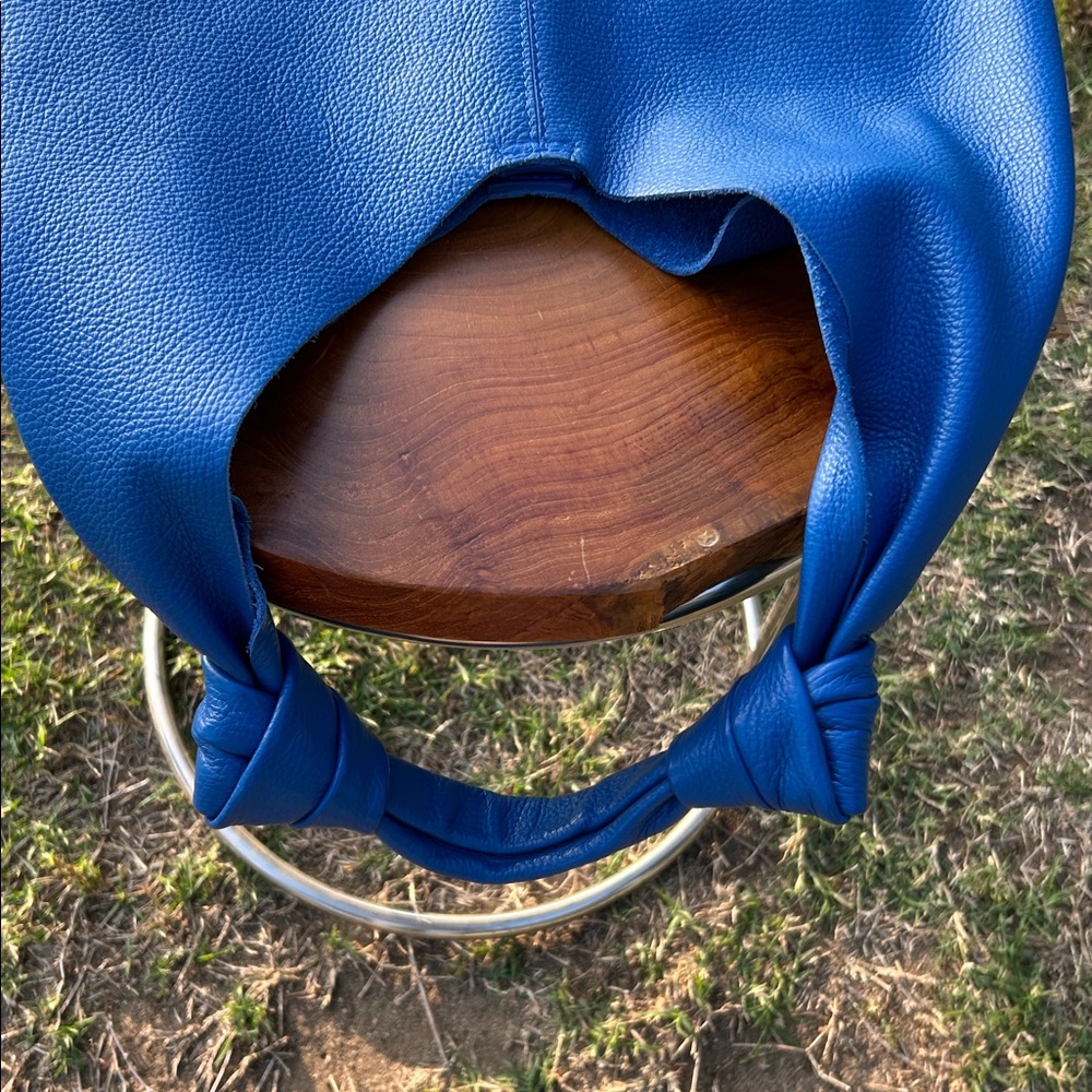 Borse en pelle Italian leather blue hobo satchel bag - Picture 8 of 12